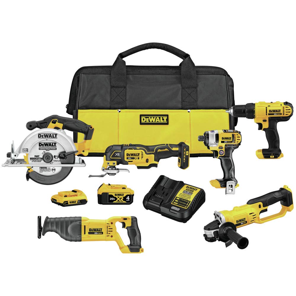 dewalt-20v-max-6-tool-power-tool-combo-kit-dck661d1m1 image 1