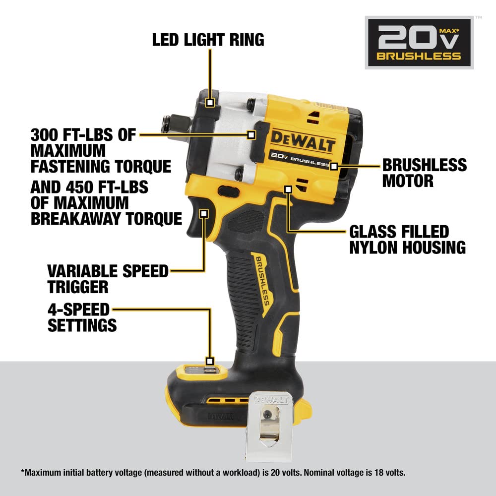dewalt-atomic-20v-max-1-2-in-cordless-impact-wrench-with-hog-ring-anvil-tool-onl image 5