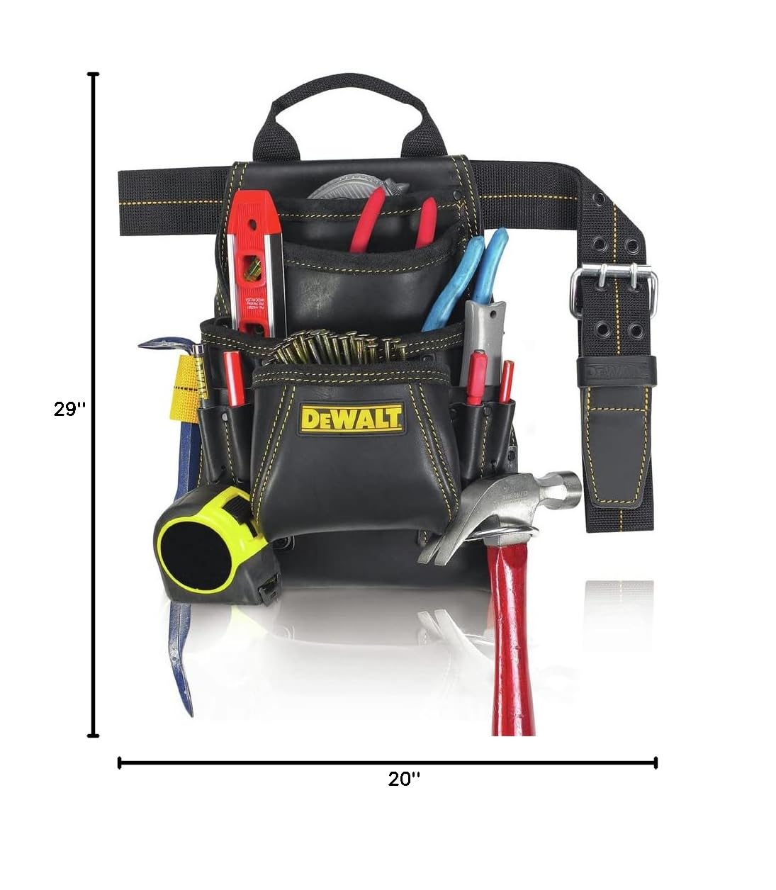 dewalt-dg5433-top-grain-leather-10-pocket-tool-bag image 3