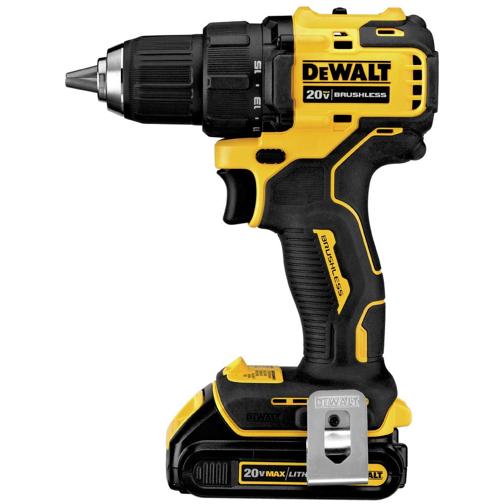 dewalt-20v-max-dcd708c2-brushless-compact-1-2-inch-drill-driver-kit image 3