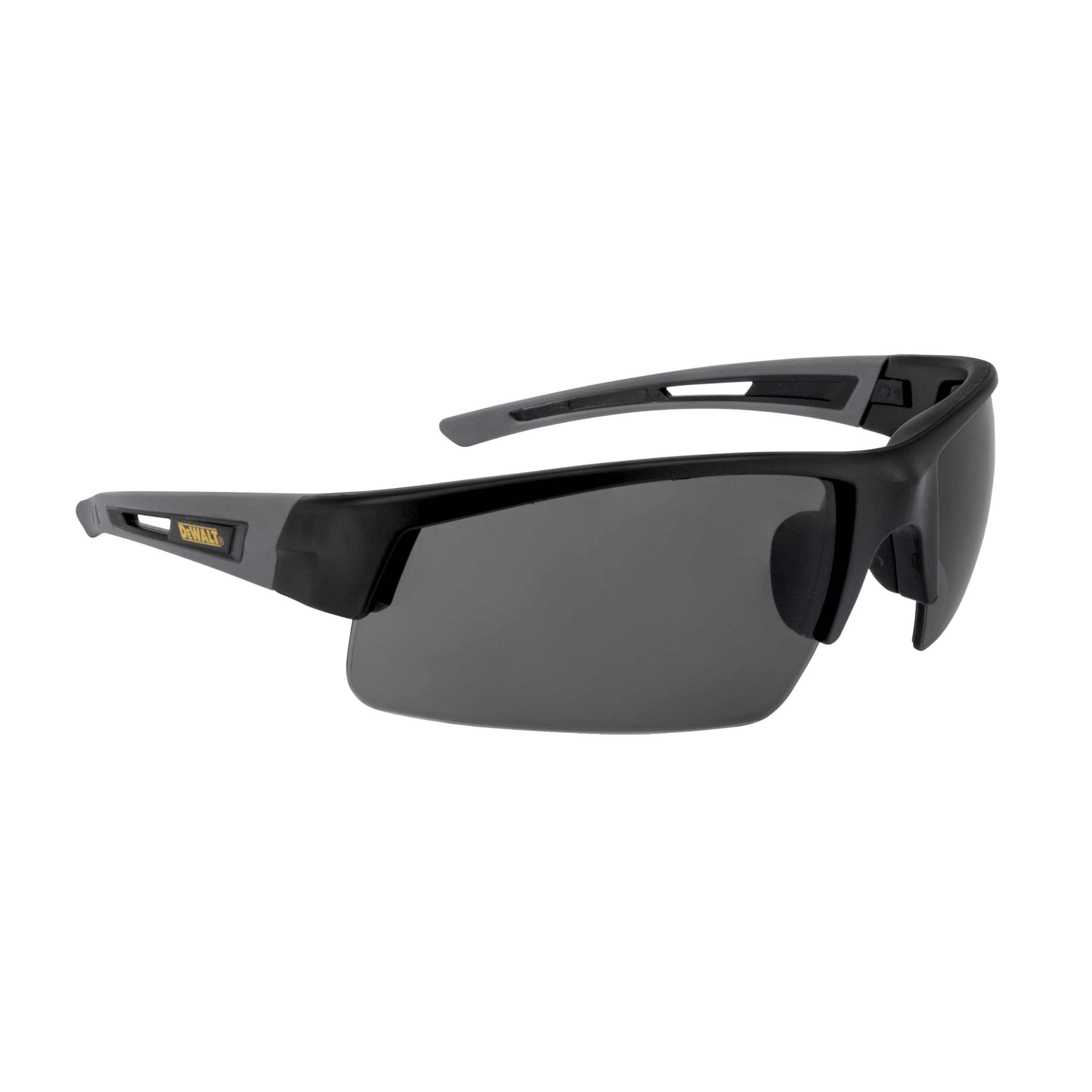 dewalt-dpg100-2d-crosscut-safety-glasses-black-half-frame-smoke-lens-ansi-z87-1 image 1