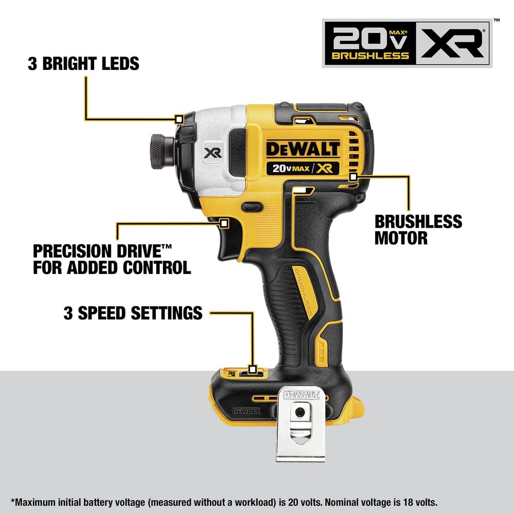 dewalt-20v-max-xr-4-tool-combo-kit-hammer-drill-impact-driver-reciprocating-saw- image 4
