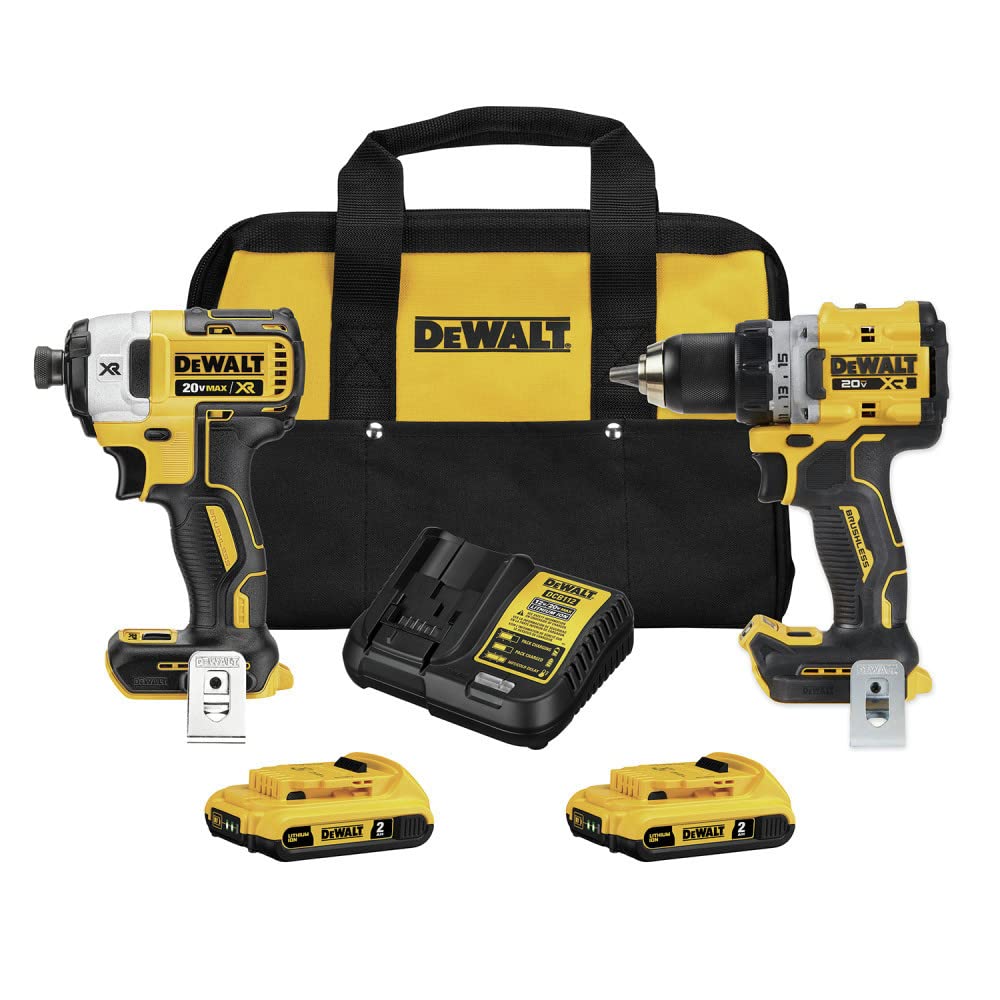 dewalt-20v-max-xr-brushless-cordless-combo-kit-dck248d2-1-2-in-drill-driver-and- image 1