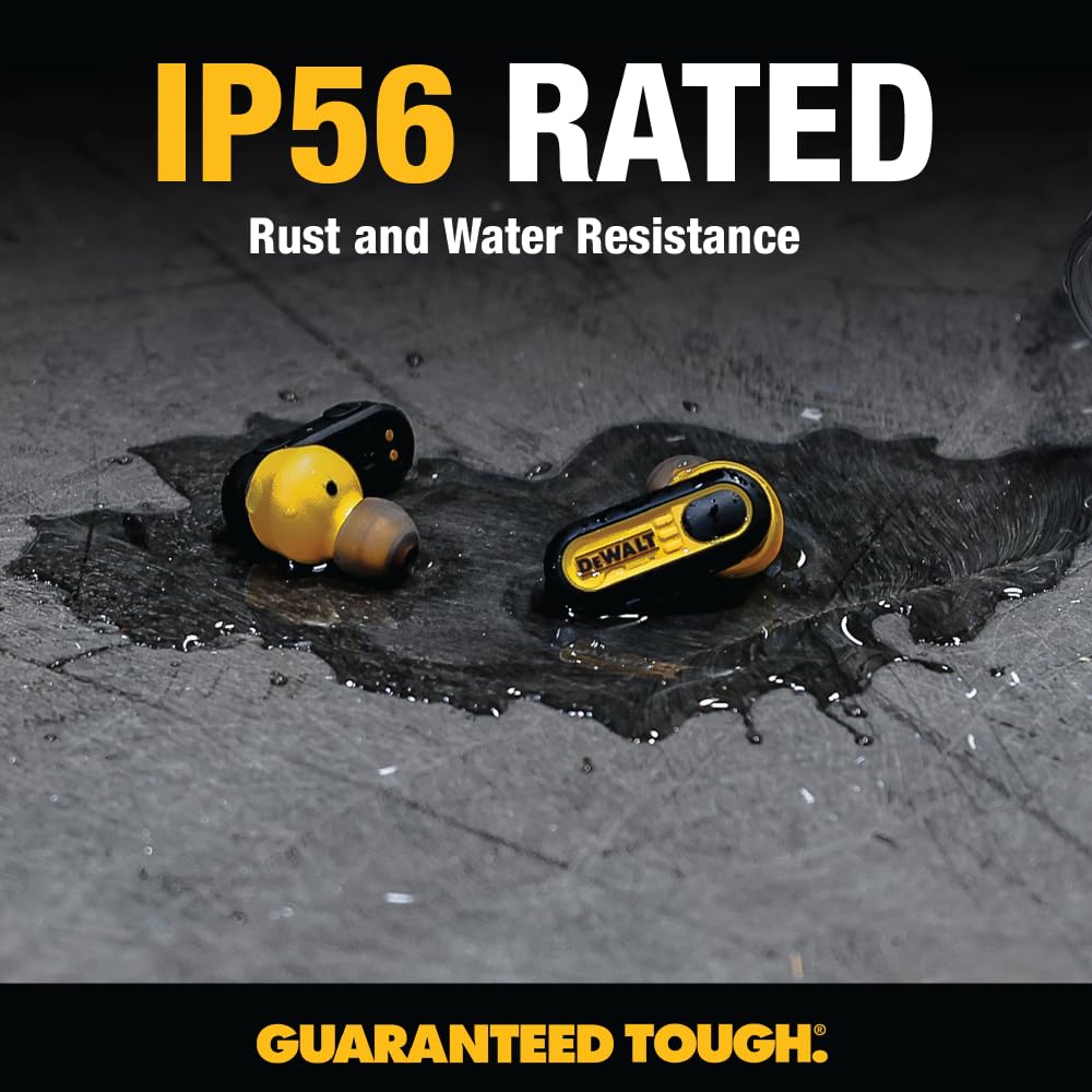 dewalt-heavy-duty-true-wireless-earbuds-with-type-c-charging-case-yellow image 4