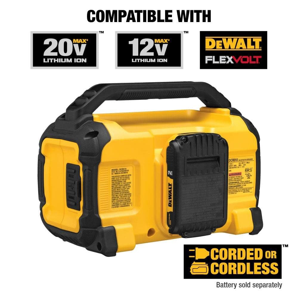 dewalt-dcr010-20v-max-bluetooth-speaker-100-ft-range-with-phone-holder image 5