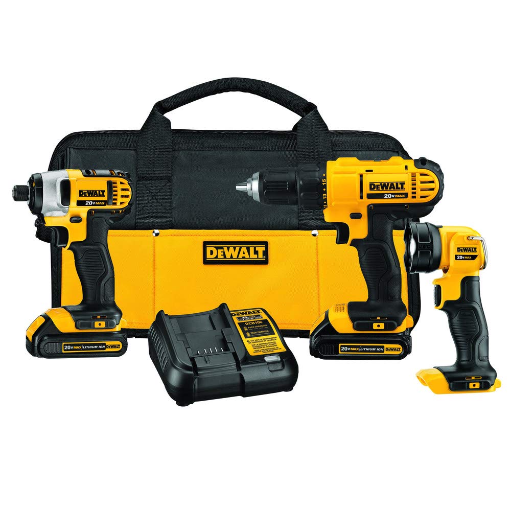 dewalt-20v-max-dck340c2-3-tool-combo-kit-drill-impact-driver-light image 1