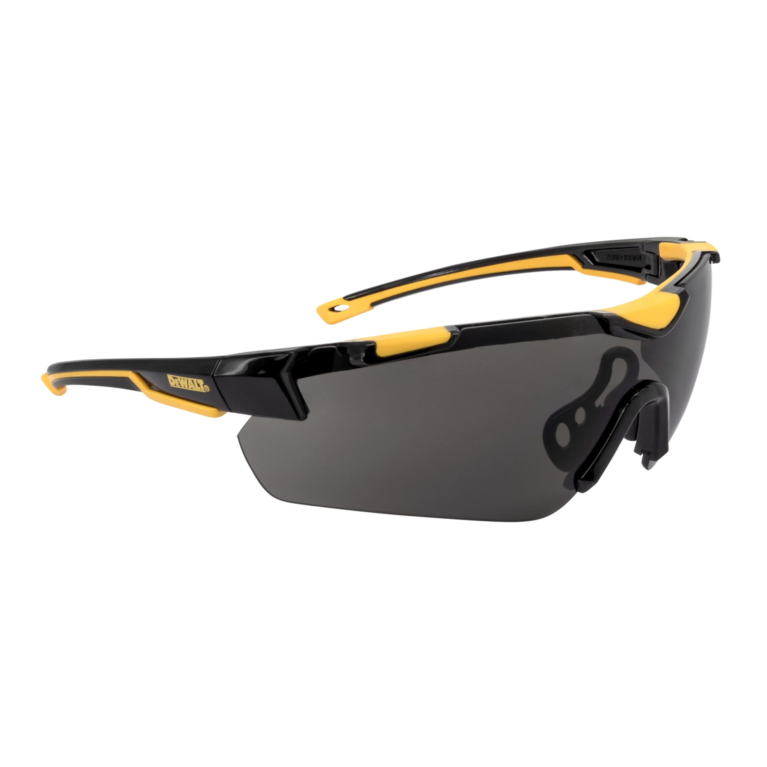 dewalt-dpg110-chisel-half-frame-safety-glasses-black-frame-smoke-lens image 1