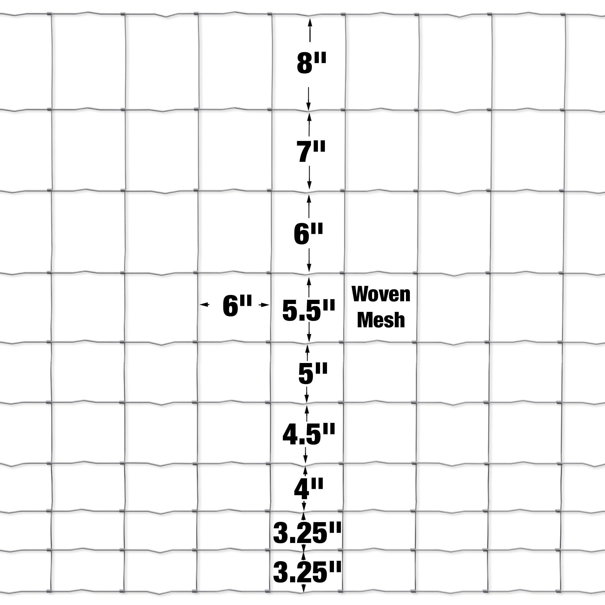 dewalt-39-in-x-132-ft-field-fence-with-graduated-mesh-12-5-gauge-galvanized-stee image 2