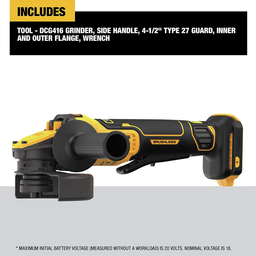 dewalt-flexvolt-advantage-20v-max-brushless-angle-grinder-dcg416b-4-1-2-to-5-inc image 3