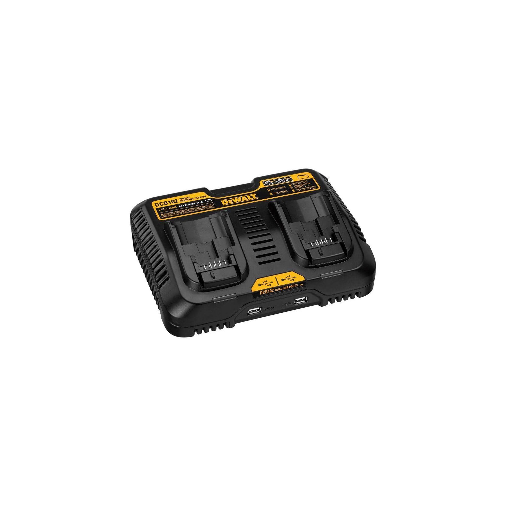dewalt-dcb102-12v-20v-max-dual-bay-battery-charger-with-2-usb-ports image 5