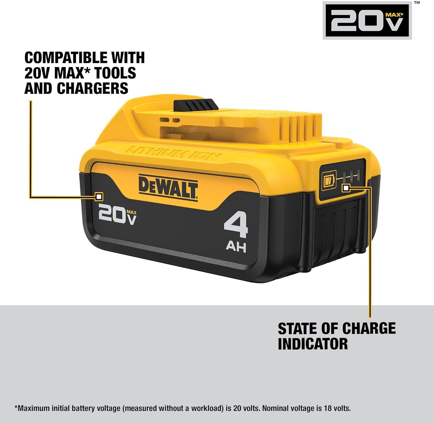 dewalt-20v-max-premium-4-0ah-battery-dcb204 image 2