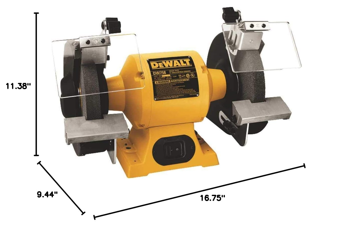 dewalt-dw756-6-inch-bench-grinder-5-8-hp-3-450-rpm image 2