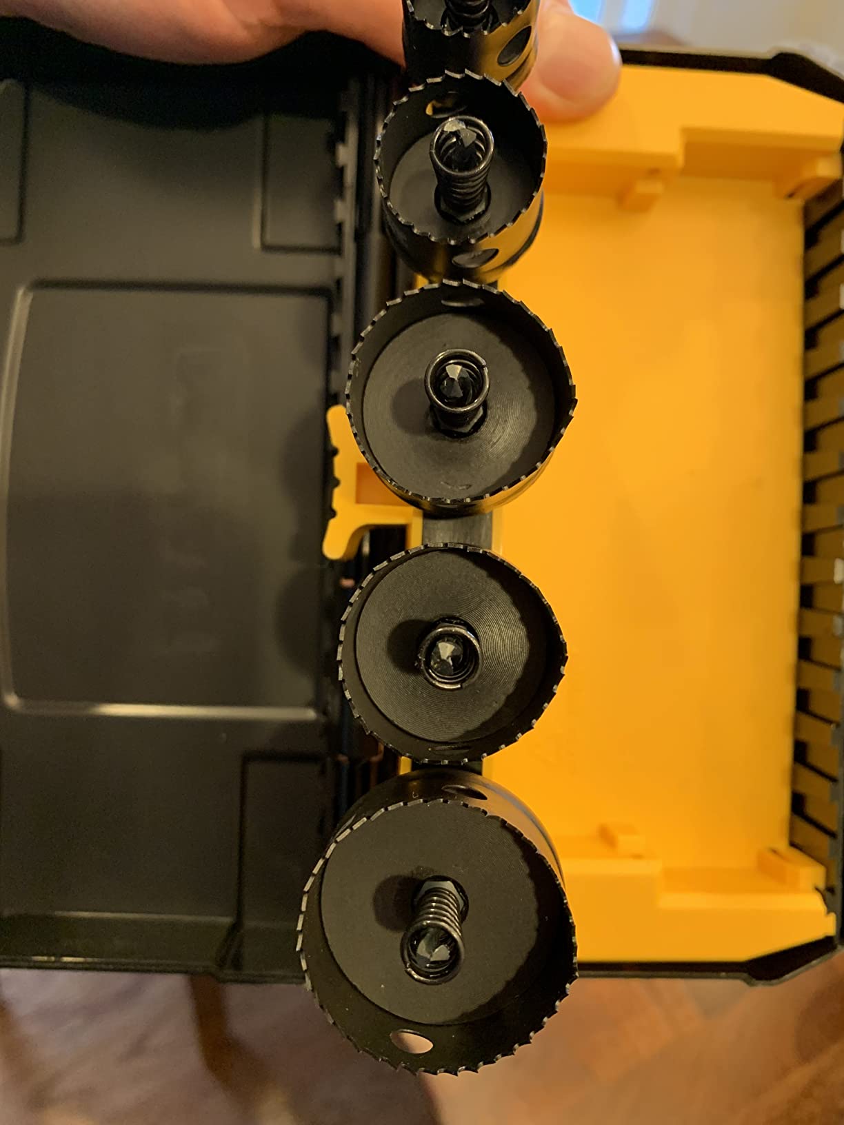 Hole saw works well