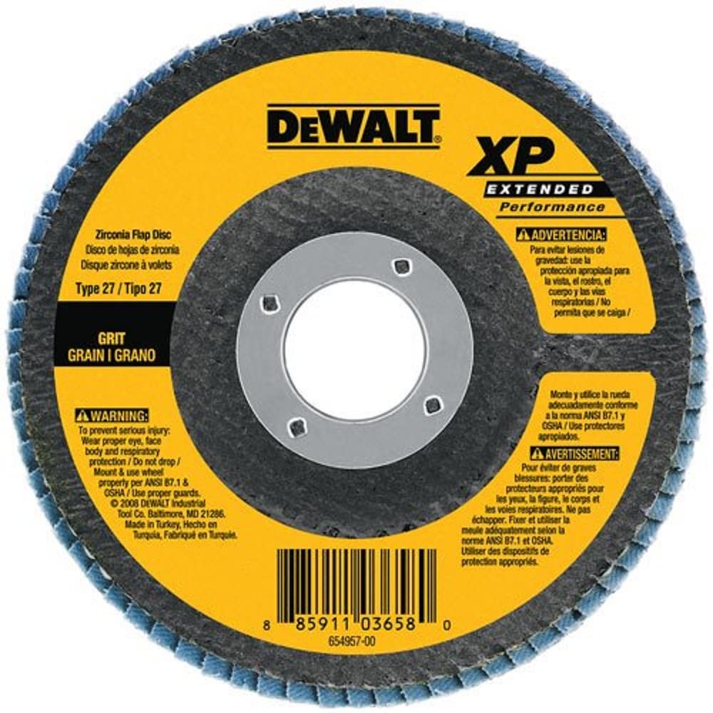 dewalt-dw8272-7-in-x-5-8-in-80-grit-xp-flap-disc-for-grinding-and-blending image 1