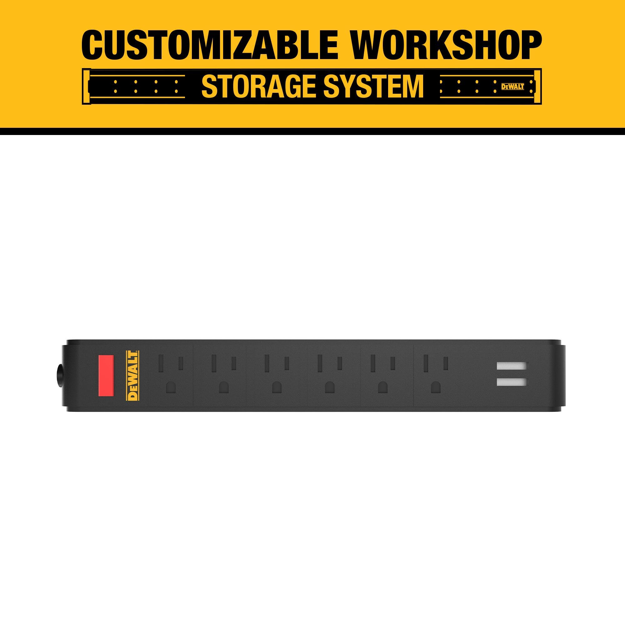 dewalt-dwst82693-magnetic-power-strip-with-6-outlets-and-2-usb-ports image 2