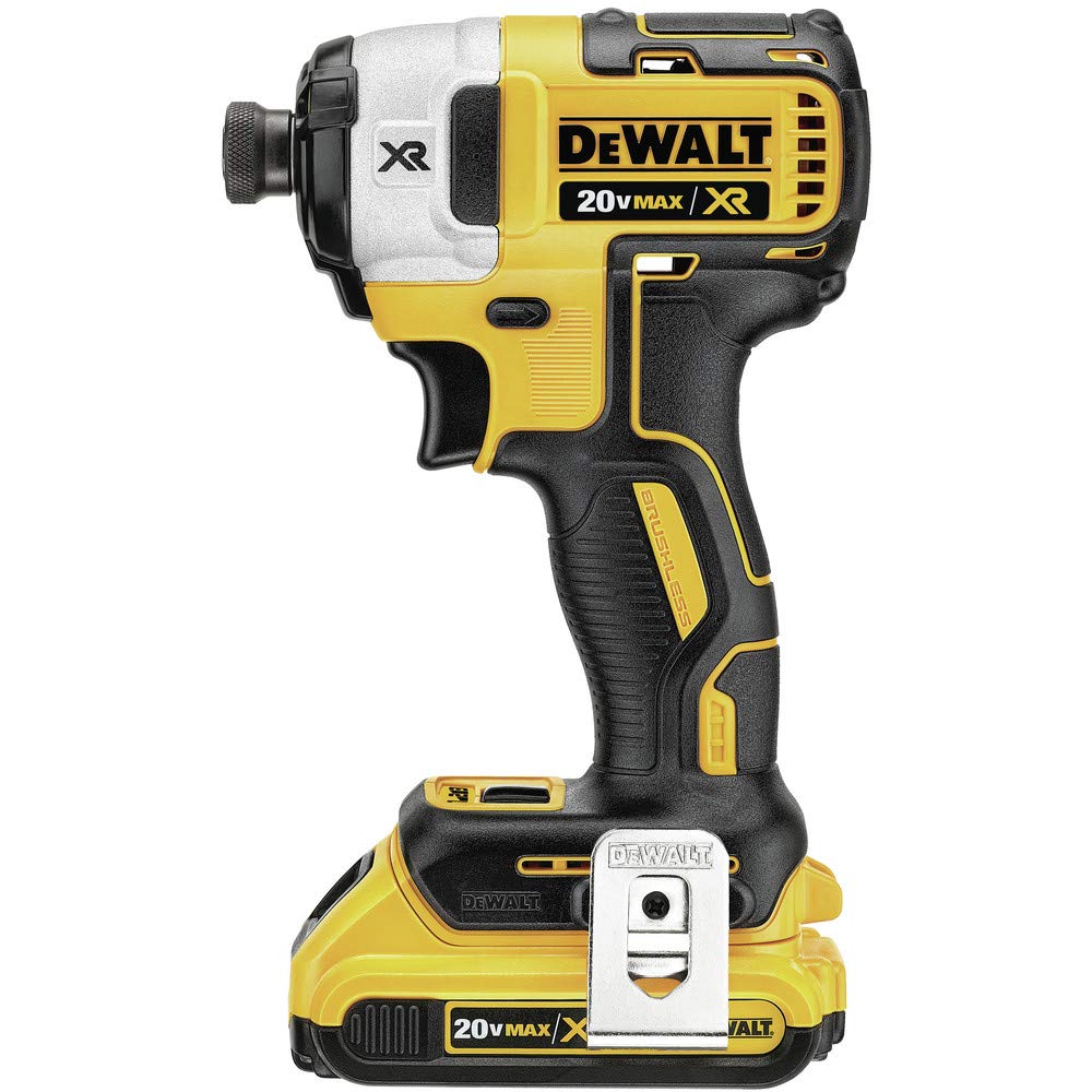 dewalt-dck299d1w1-20v-max-xr-cordless-hammer-drill-impact-driver-kit-2-batteries image 6