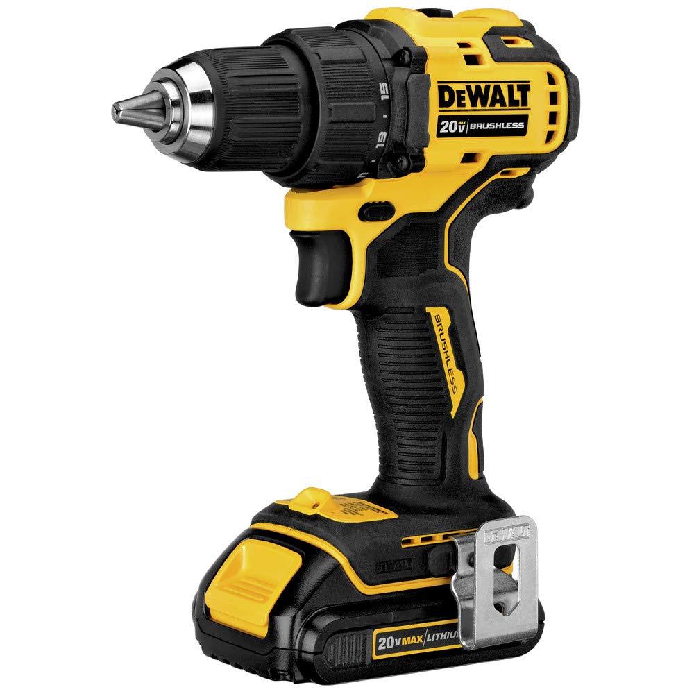 dewalt-20v-max-dcd708c2-brushless-compact-1-2-inch-drill-driver-kit image 2