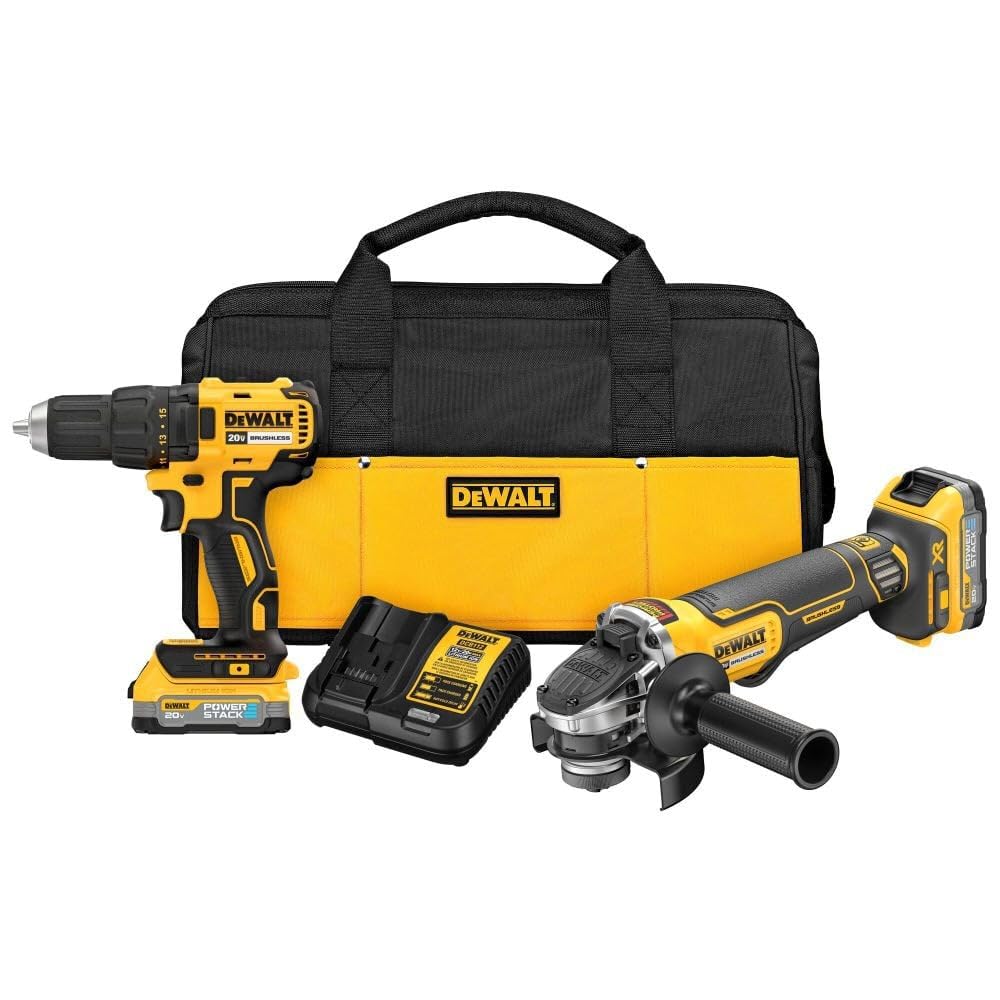 dewalt-dck231e2-20v-max-brushless-drill-and-grinder-combo-kit-2-batteries-includ image 1