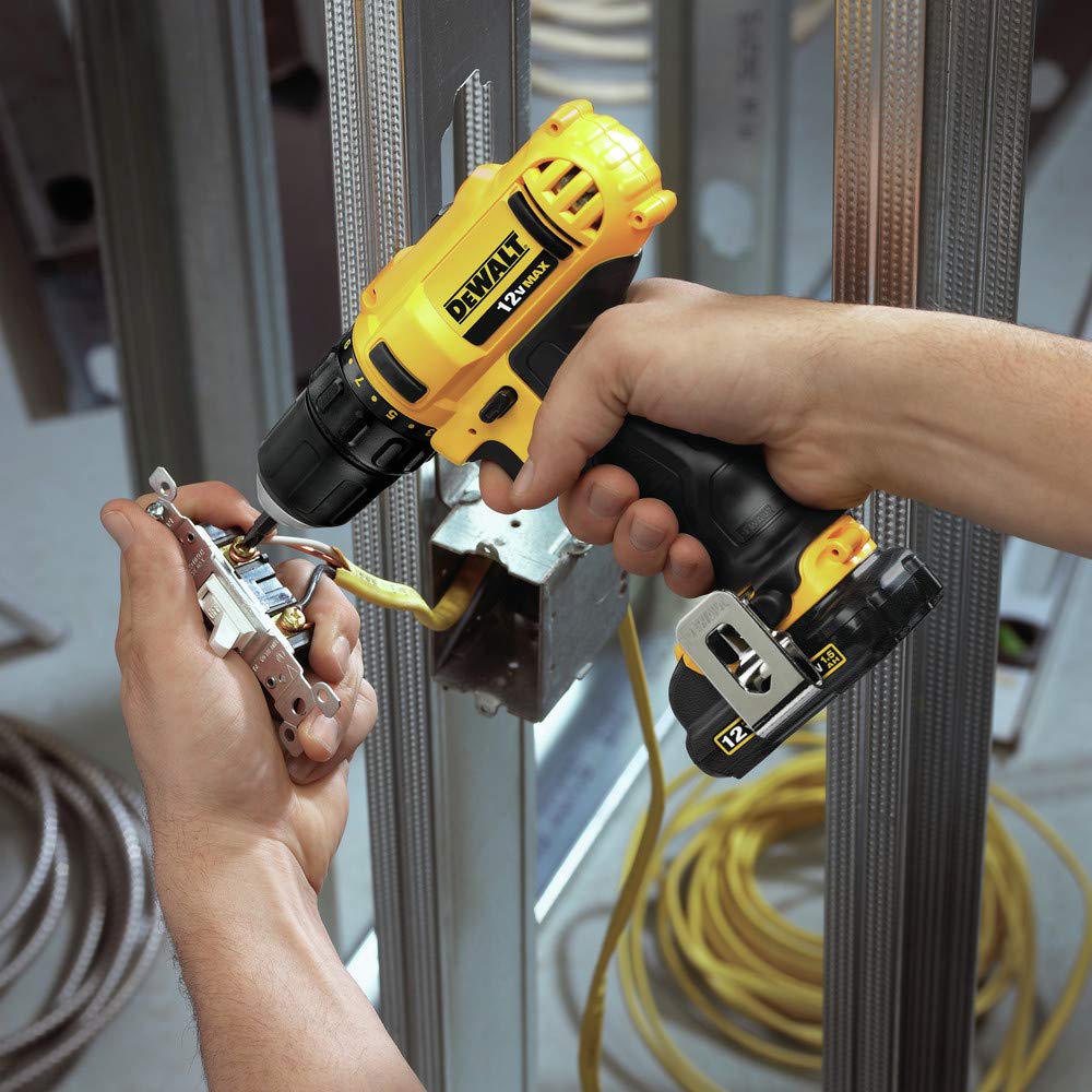 dewalt-12v-max-3-8-inch-cordless-drill-driver-kit-with-battery-and-charger-dcd71 image 7
