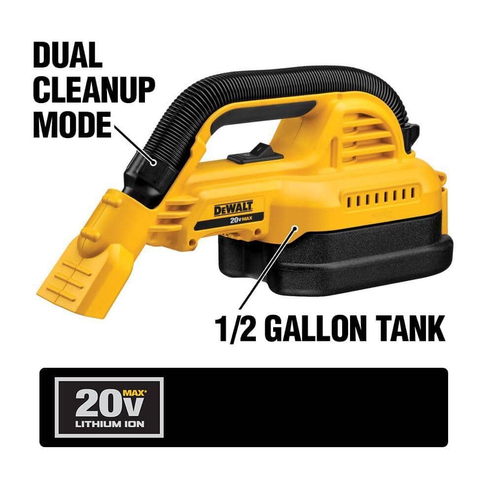 dewalt-20v-max-cordless-wet-dry-hand-vacuum-1-2-gallon-bare-tool-dcv517b image 6