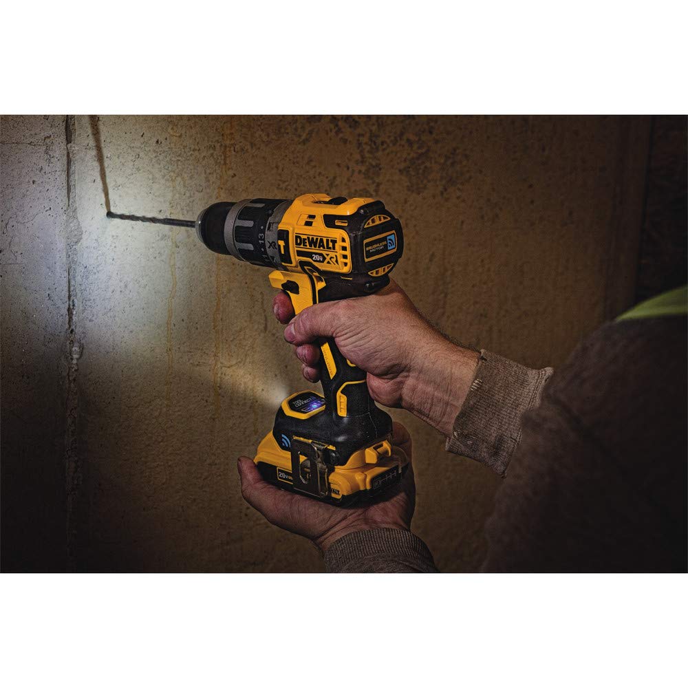 dewalt-20v-max-xr-hammer-drill-kit-with-tool-connect-bluetooth-dcd797d2-refurbis image 2