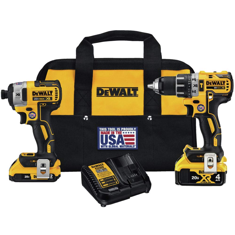 dewalt-20v-max-xr-hammer-drill-impact-driver-combo-kit-2-tool-dck287d1m1 image 1