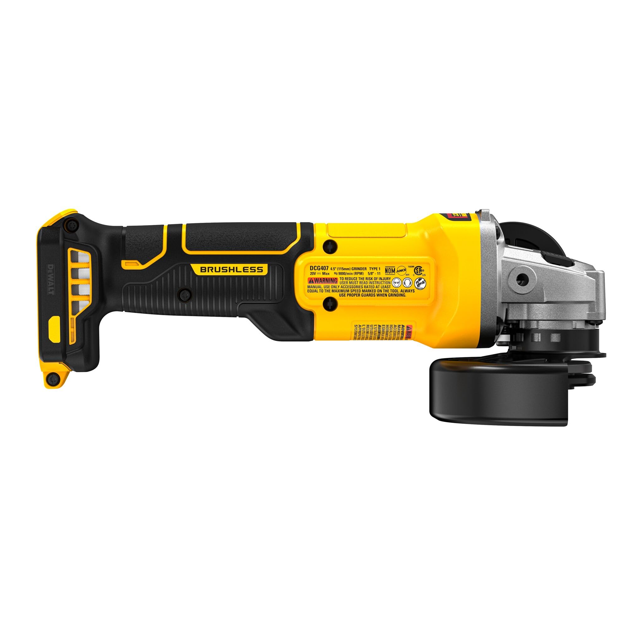 dewalt-20v-max-4-1-2-slide-switch-angle-grinder-dcg407b-bare-tool image 3