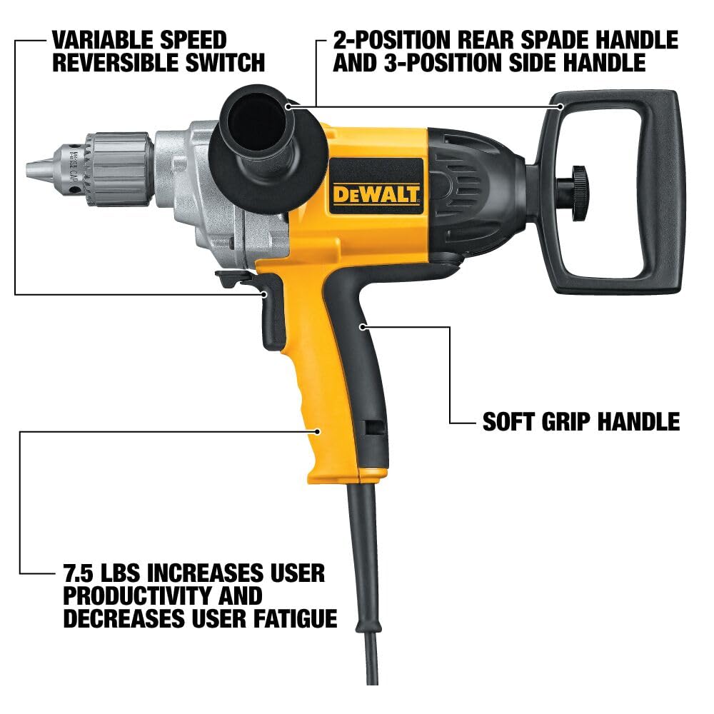 dewalt-dw130v-1-2-inch-spade-handle-corded-drill-9-amp-0-550-rpm image 2
