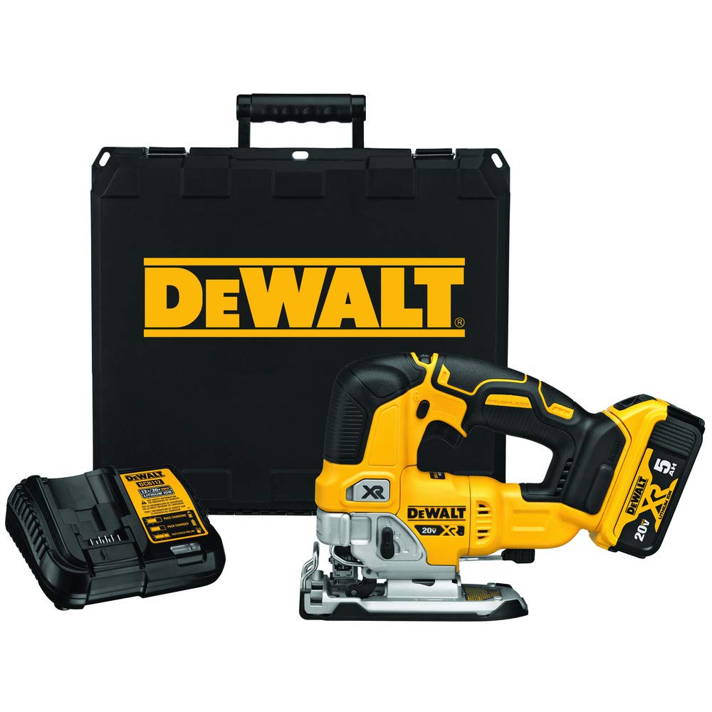dewalt-20v-max-xr-dcs334p1-cordless-jig-saw-kit-with-5-0ah-battery image 1