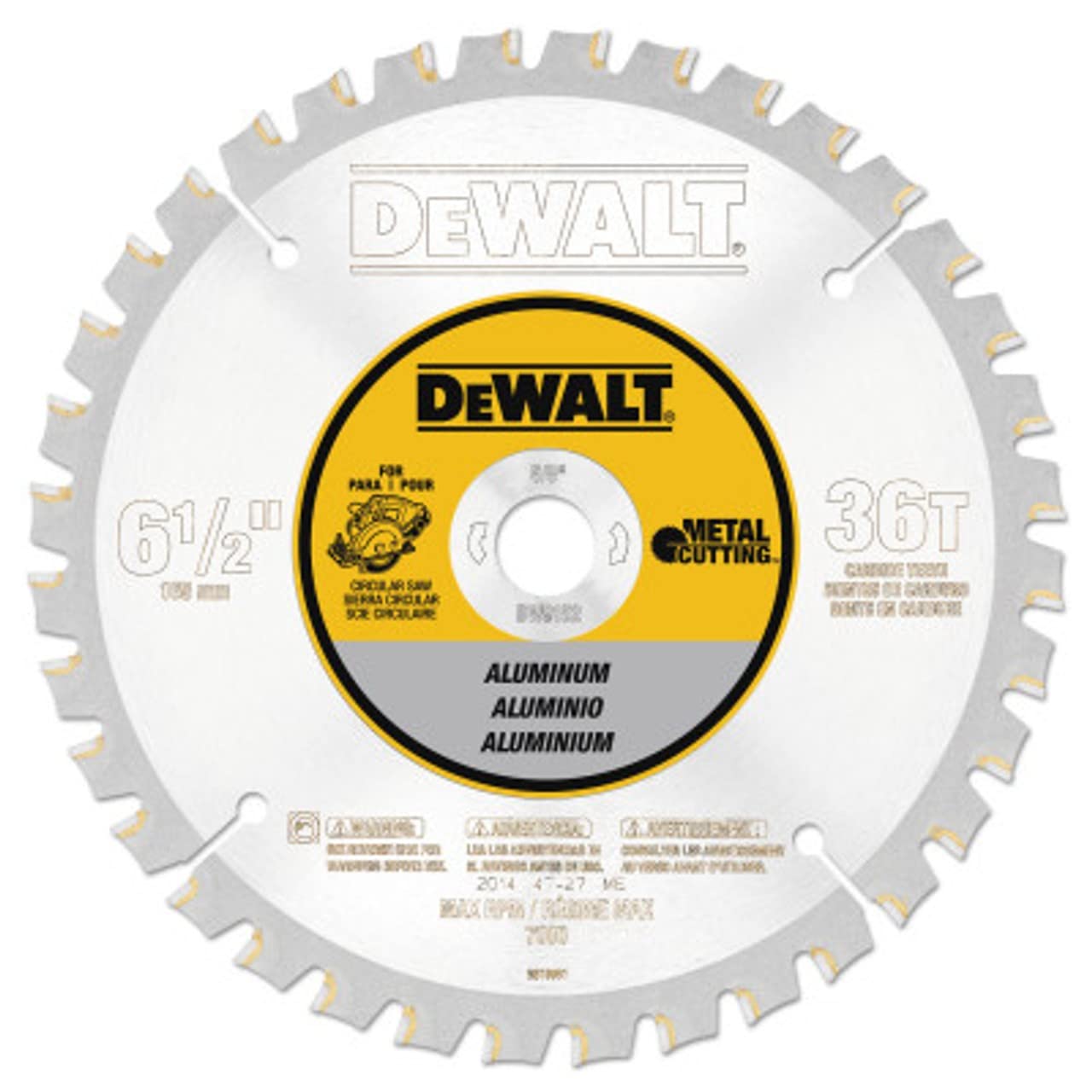dewalt-dw9152-6-1-2-inch-36-tooth-aluminum-cutting-circular-saw-blade image 1