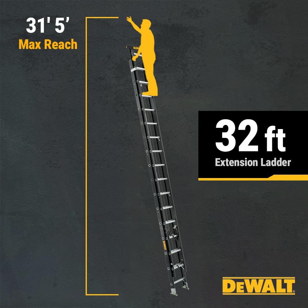 dewalt-dxl3020-32pt-32-ft-fiberglass-extension-ladder-type-ia-300-lb image 4