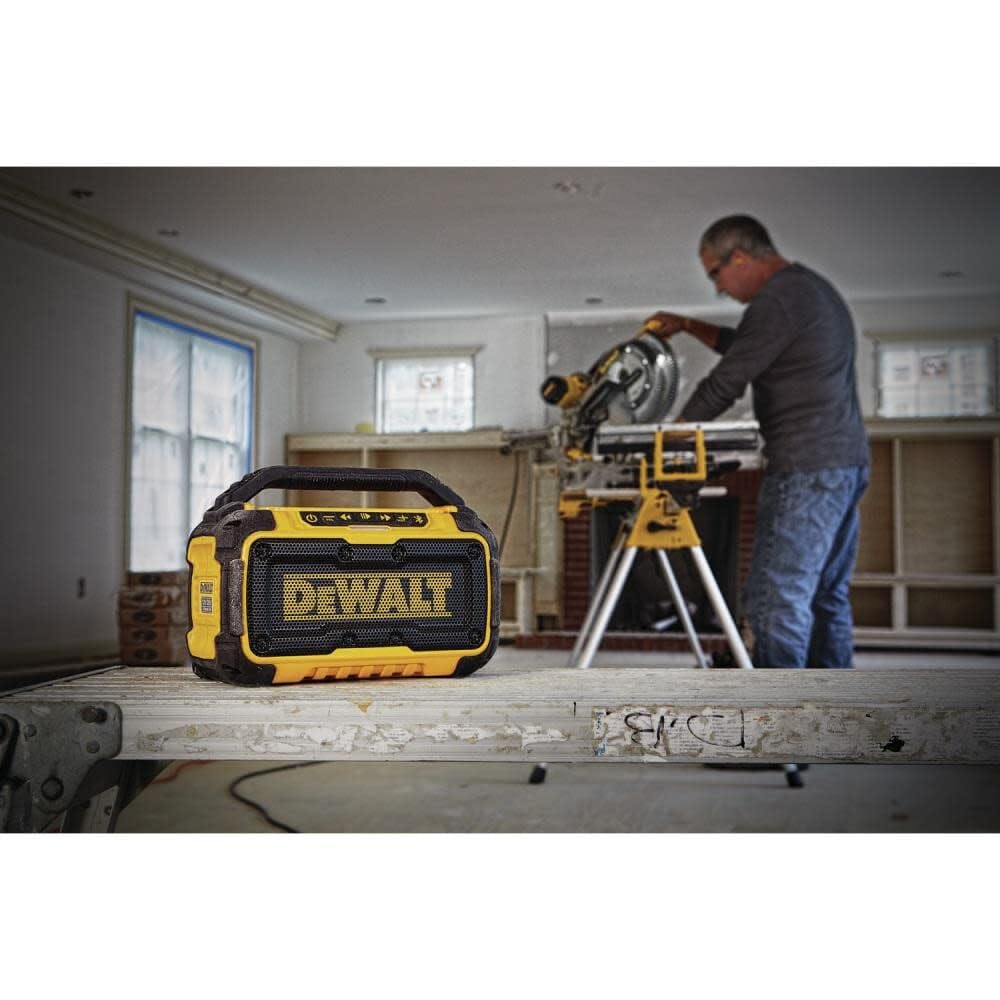 dewalt-dcr010-20v-max-bluetooth-speaker-100-ft-range-with-phone-holder image 8