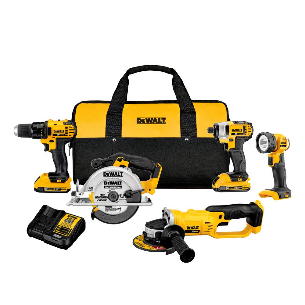 dewalt-20v-max-dck521d2-compact-5-tool-combo-kit-with-2ah-batteries image 1