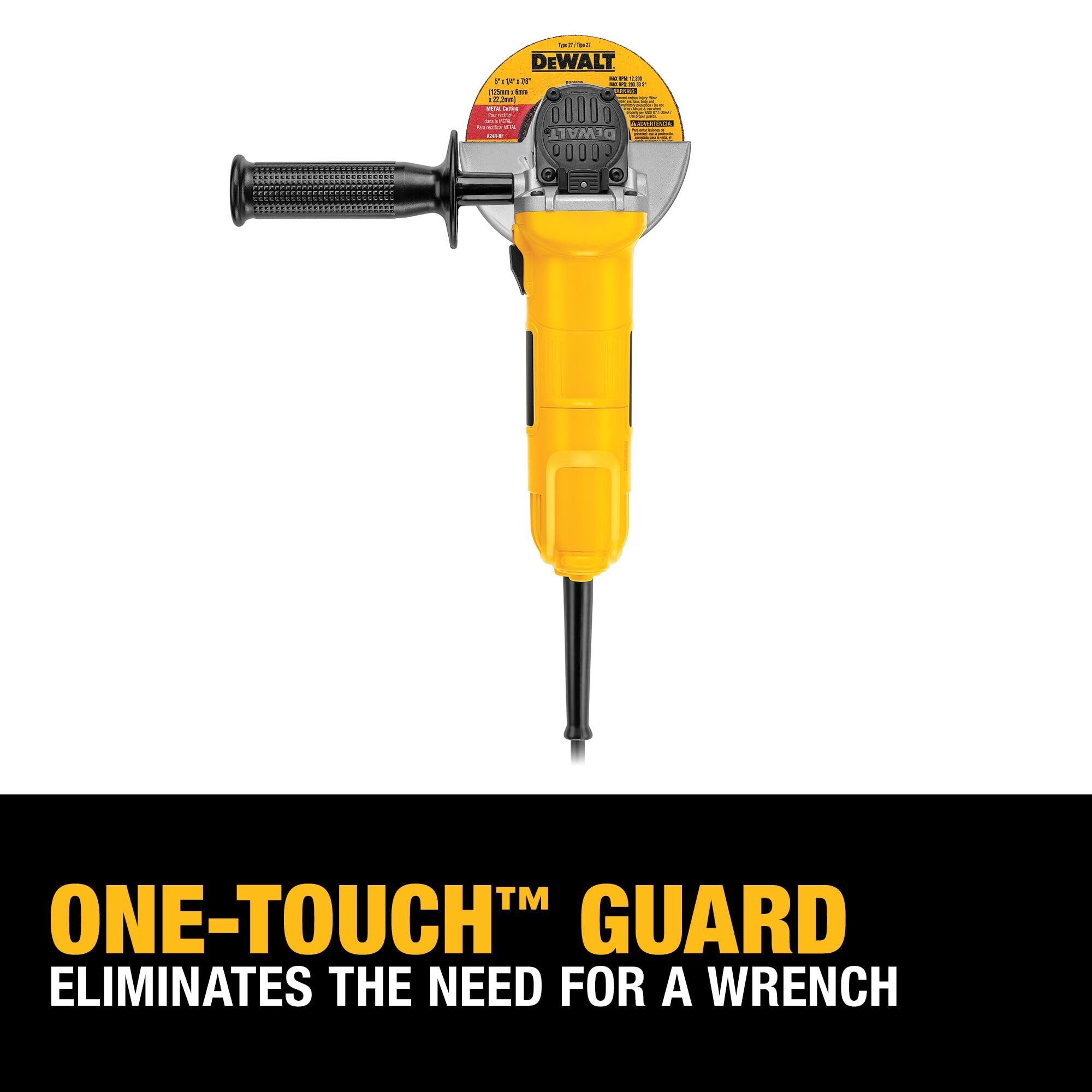 dewalt-dwe4011-4-1-2-in-angle-grinder-with-one-touch-guard image 8