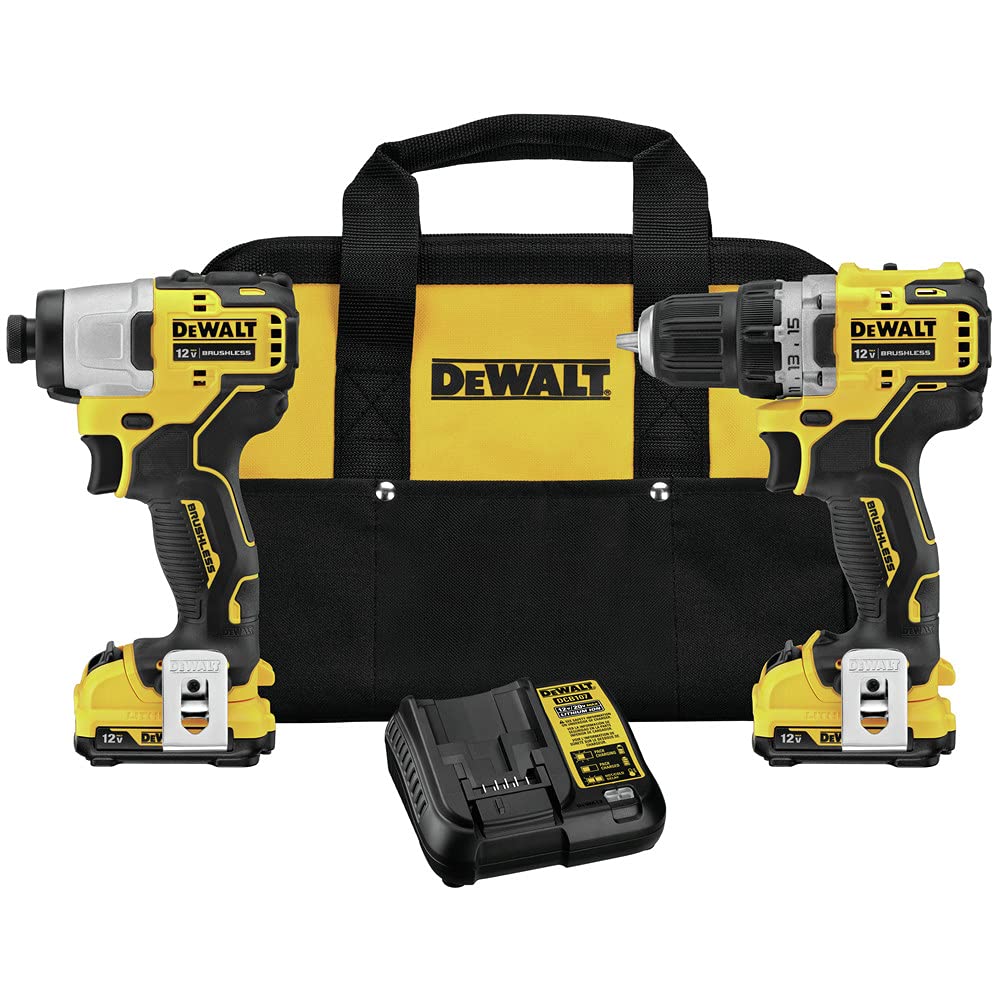 dewalt-xtreme-12v-max-brushless-cordless-drill-impact-driver-combo-kit-dck221f2 image 1