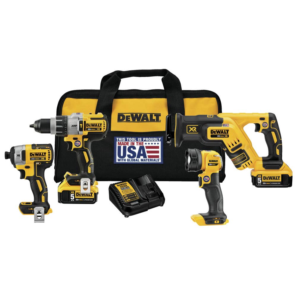 dewalt-dck494p2-20v-max-xr-lithium-ion-4-tool-combo-kit image 1