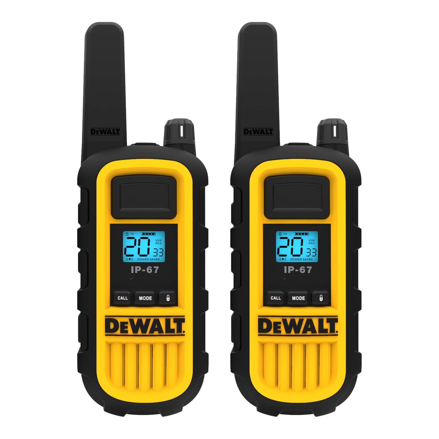 dewalt-dxfrs800-2-watt-rechargeable-two-way-radio-2-pack-with-remote-speaker-mic image 2