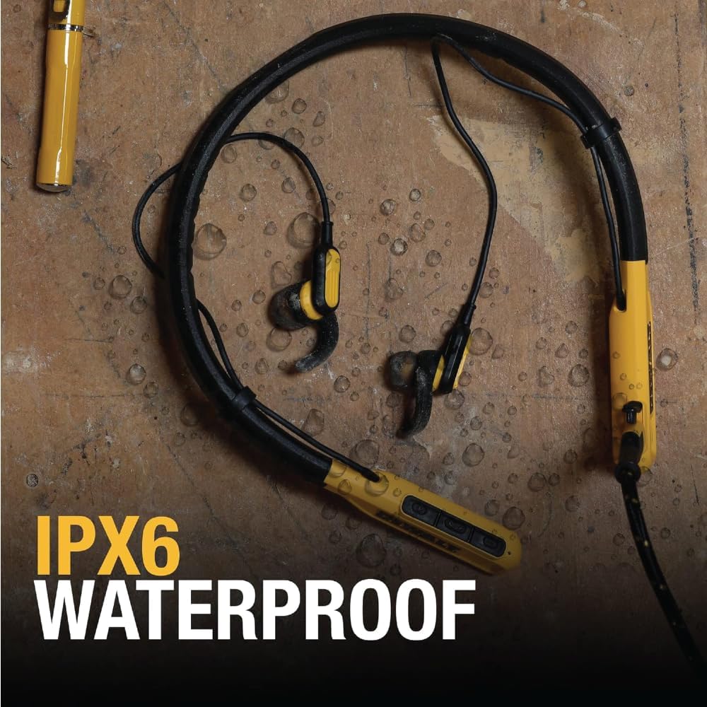 dewalt-jobsite-pro-bluetooth-neckband-headphones-30h-playtime-ipx6-noise-isolati image 7