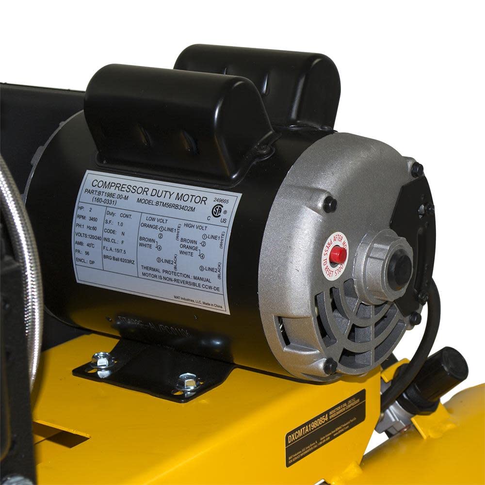 dewalt-dxcmta1980854-8-gallon-oil-lubricated-wheelbarrow-air-compressor-with-cas image 3