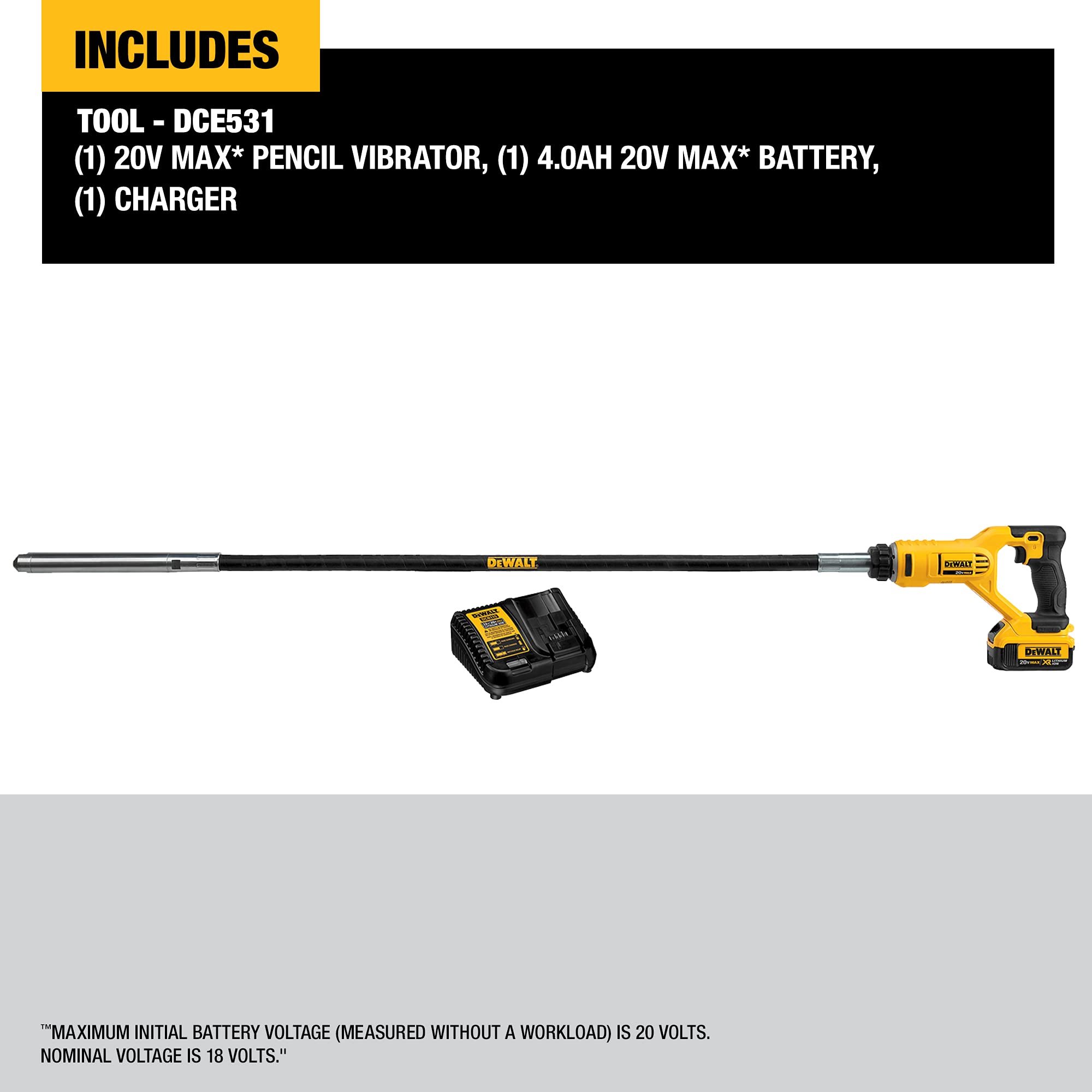 dewalt-20v-max-pencil-concrete-vibrator-kit-dce531m1 image 2