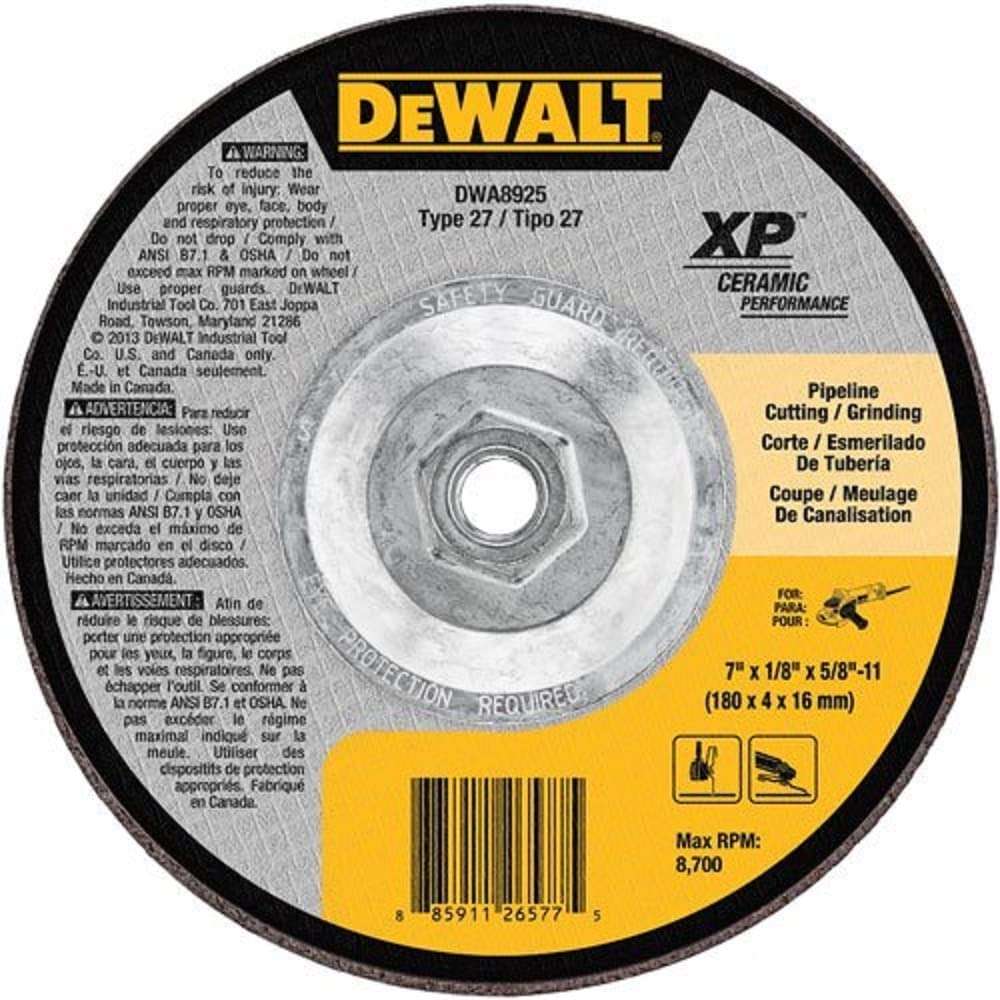 dewalt-dwa8925-7-in-x-1-8-in-x-5-8-in-11-ceramic-grinding-wheel image 1