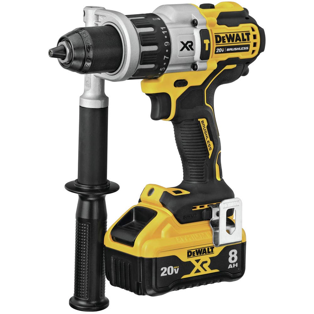 dewalt-dck299d1w1-20v-max-xr-cordless-hammer-drill-impact-driver-kit-2-batteries image 4