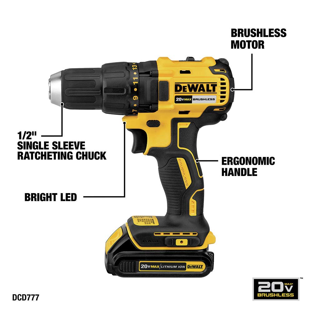 dewalt-dck277c2-20v-max-compact-drill-driver-kit-with-2-batteries-charger image 4