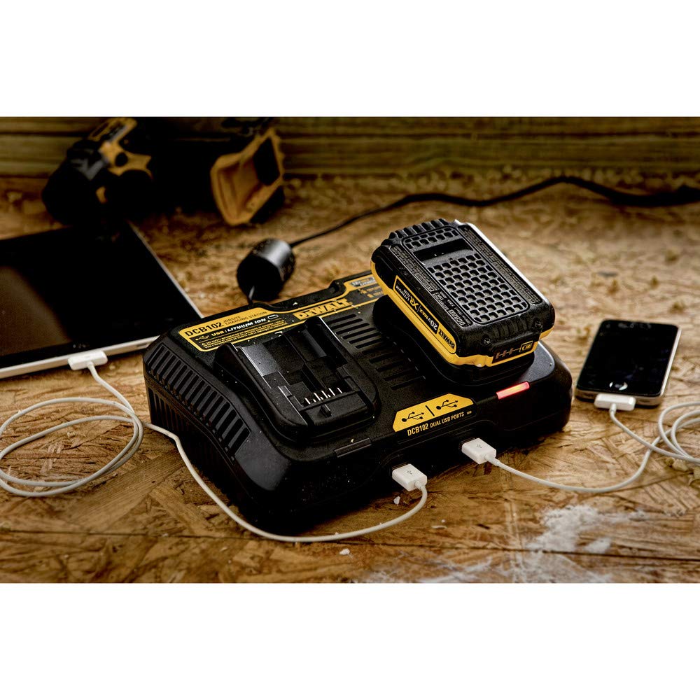 dewalt-dcb102bp-20v-max-jobsite-charging-station-with-battery image 6