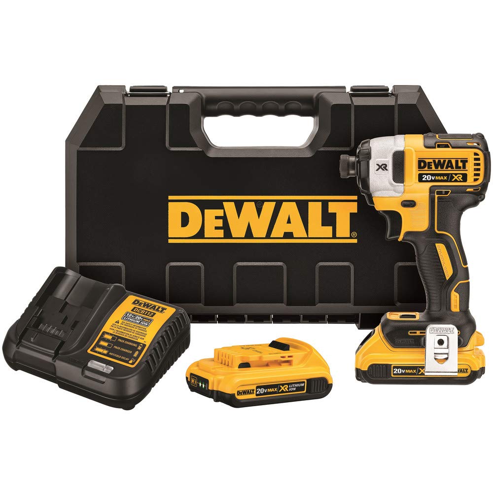 dewalt-dcf887d2-20v-max-xr-brushless-impact-driver-kit-1-4-inch-3-speed-2-0-ah image 1