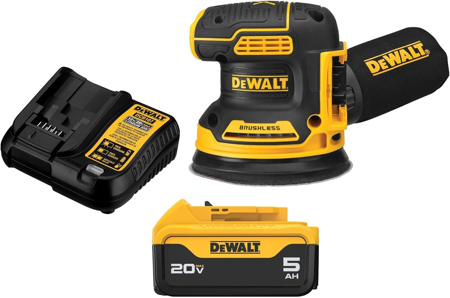 dewalt-20v-max-xr-brushless-5-inch-random-orbital-sander-kit-dcw210p1 image 1