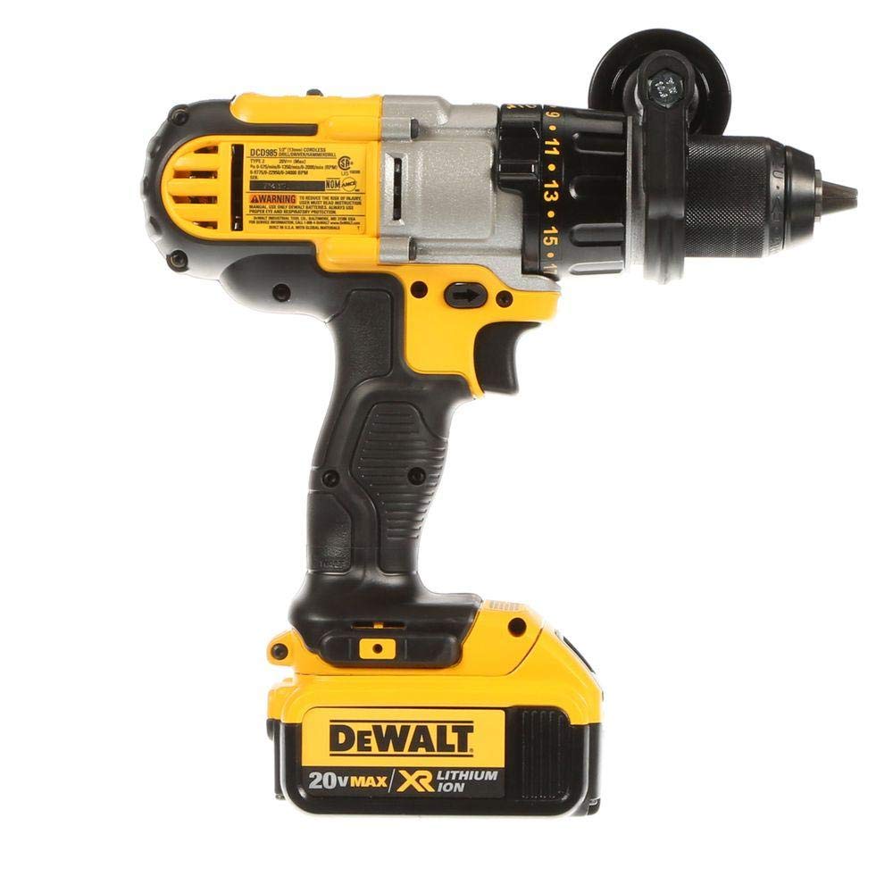 dewalt-dcd985m2-20v-max-1-2-in-3-speed-cordless-hammer-drill-kit-4-0-ah image 4