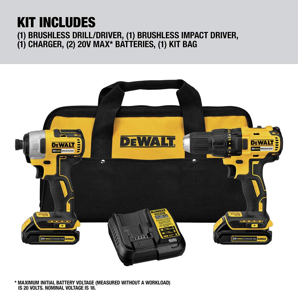 dewalt-dck277c2-20v-max-compact-drill-driver-kit-with-2-batteries-charger image 3