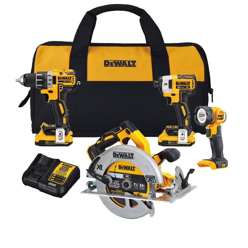 dewalt-dck483d2-20v-max-xr-brushless-compact-4-tool-combo-kit image 1