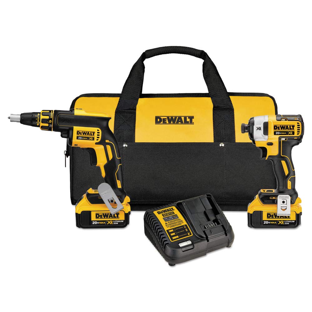 dewalt-dck267m2-20v-max-xr-drywall-screw-gun-impact-driver-kit-2-x-4-0ah image 1